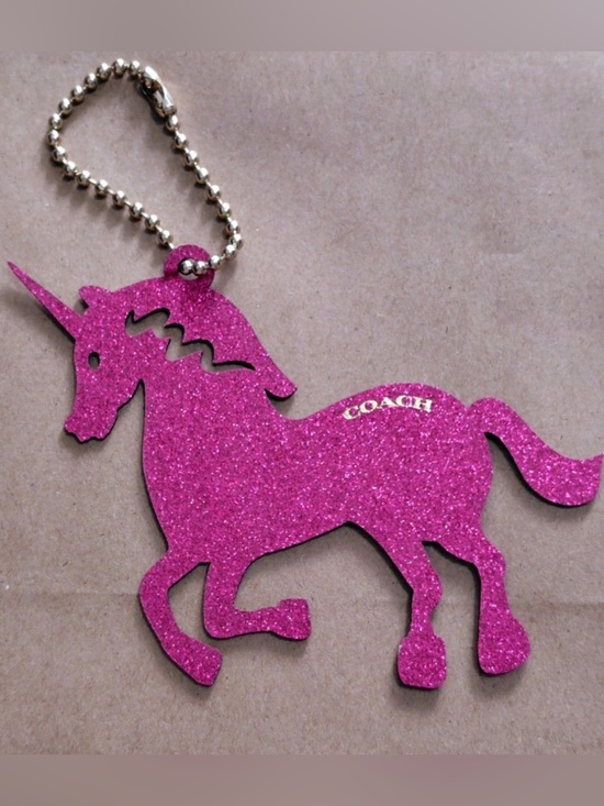 Coach Accessories - Coach glitter unicorn bag charm EUC